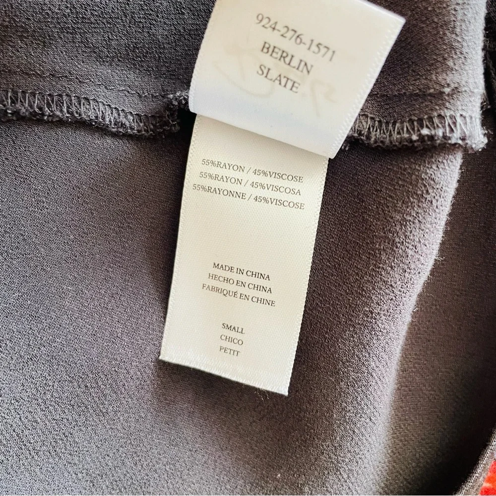 Rails SMALL Berlin satin crepe high rise black midi skirt - Picture 5 of 6